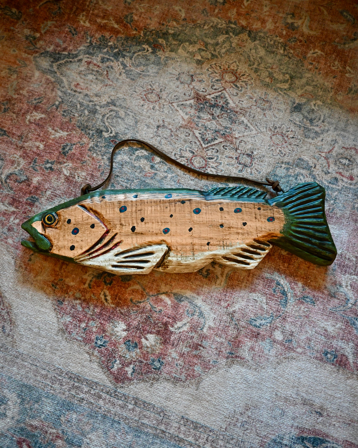 Vintage Hand Carved Trout 27''