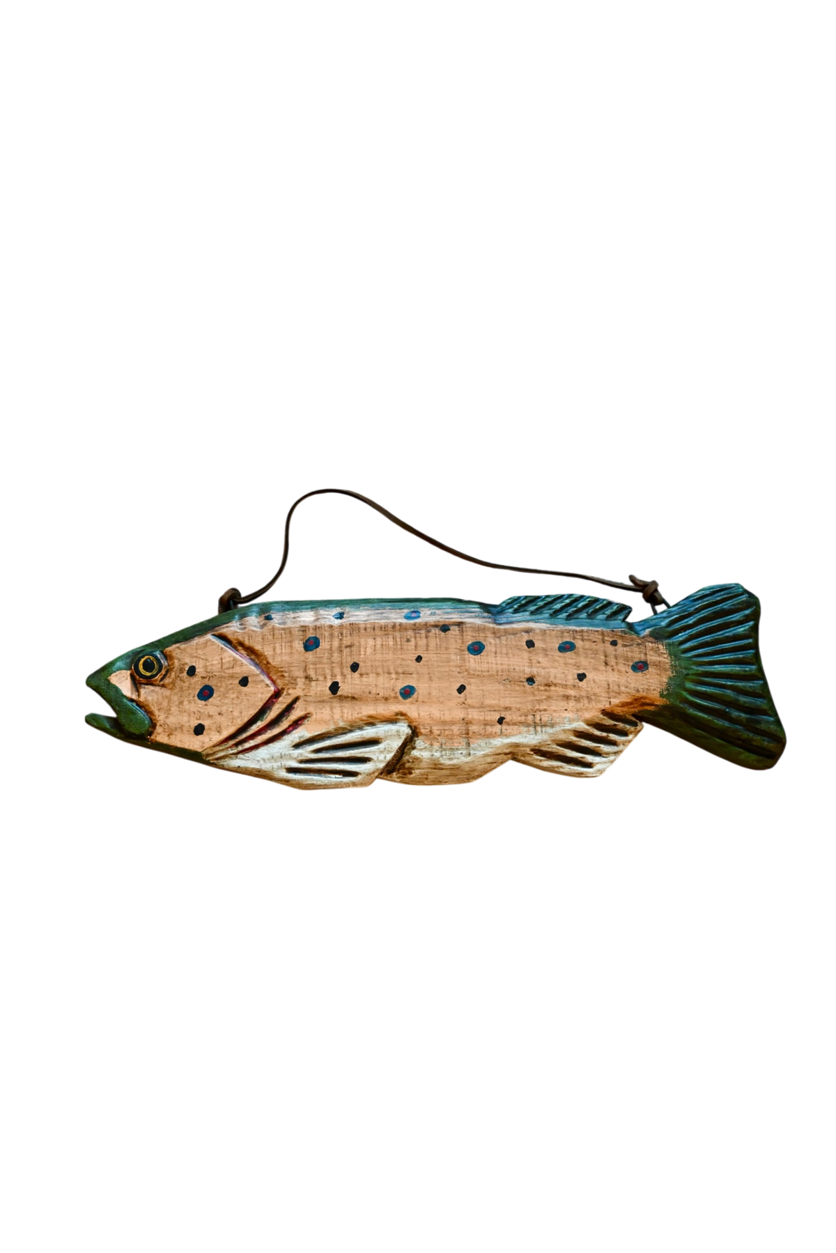 Vintage Hand Carved Trout 27''