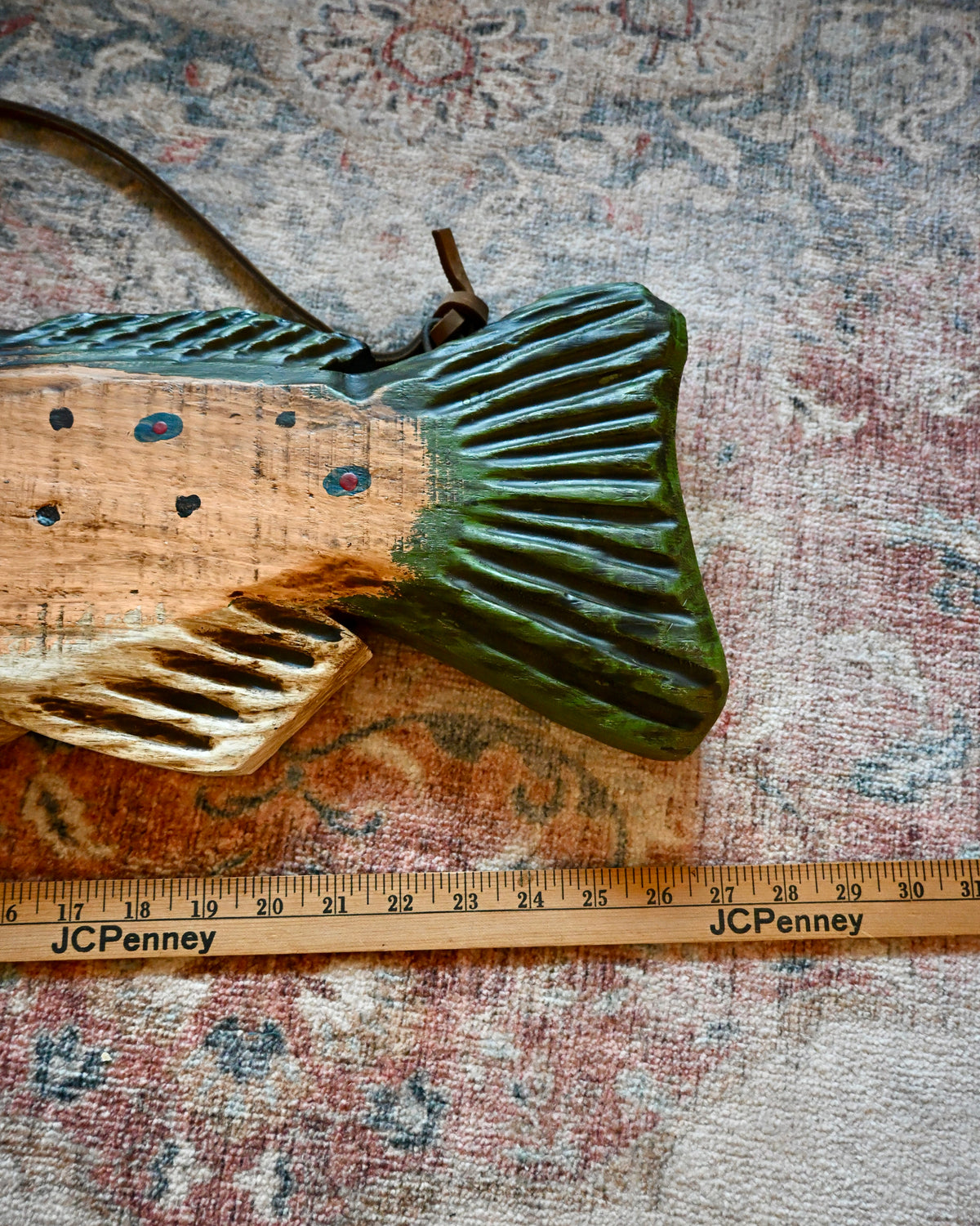Vintage Hand Carved Trout 27''