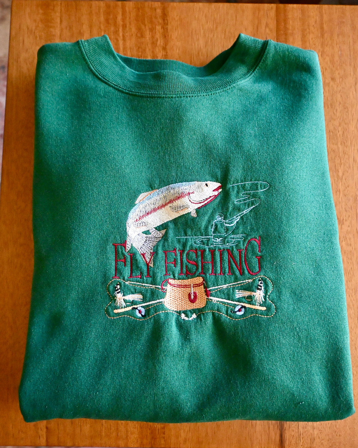 Vintage Fly Fishing Sweatshirt - L