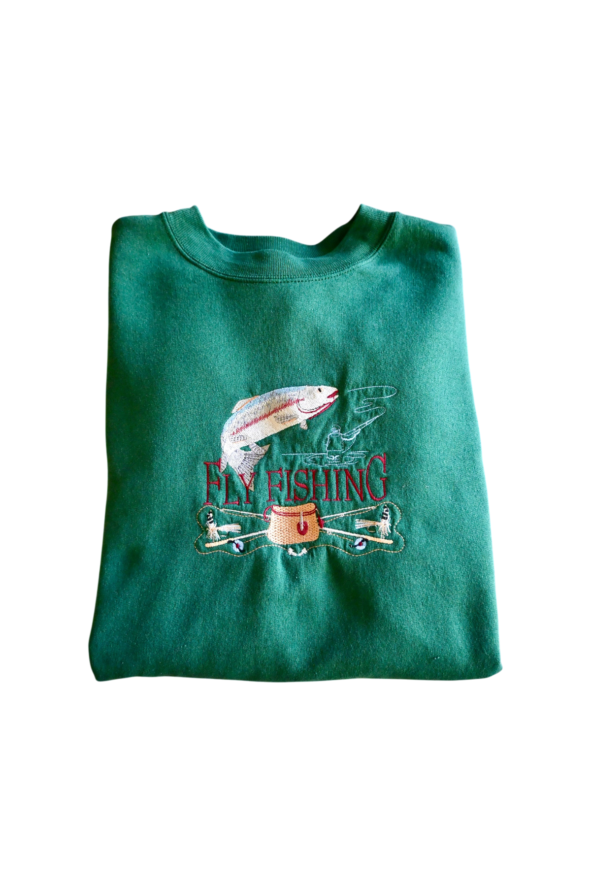 Vintage Fly Fishing Sweatshirt - L