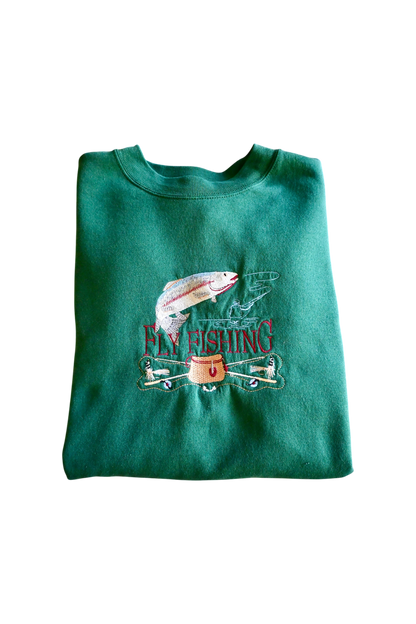 Vintage Fly Fishing Sweatshirt - L