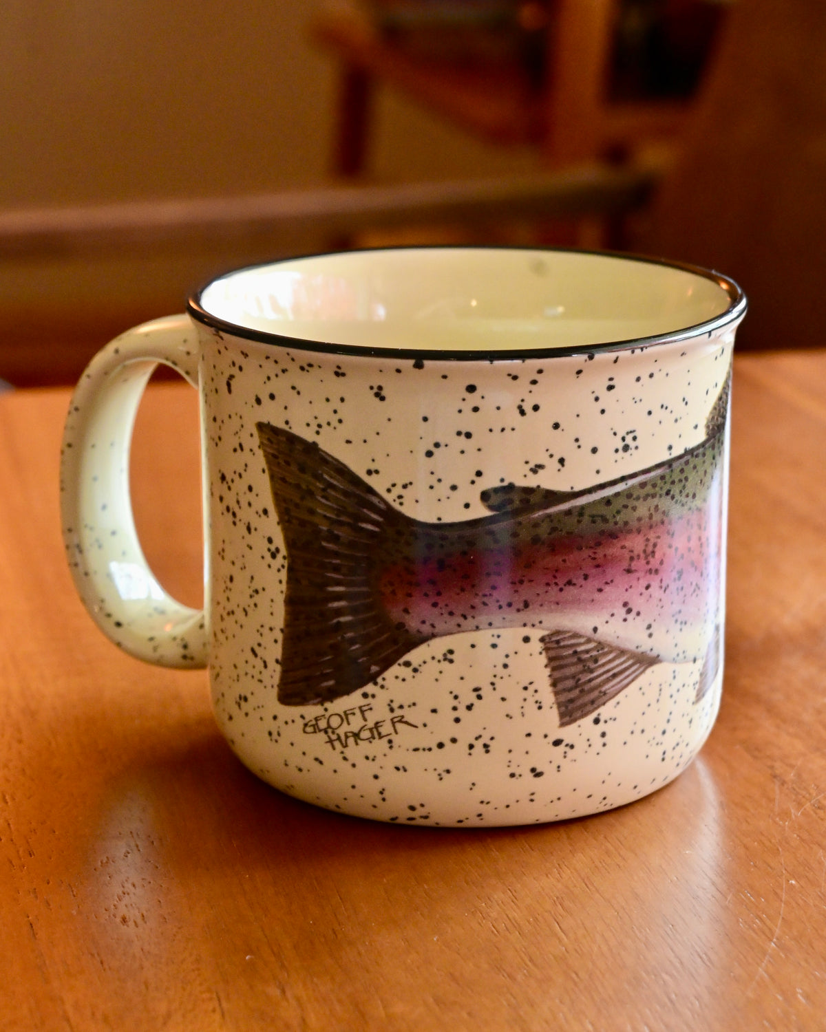 Rare 1997 Geoff Hager Orvis Trout Mug
