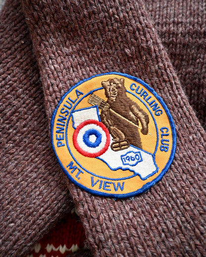 Vintage 1960 Curling Cowichan Sweater - L