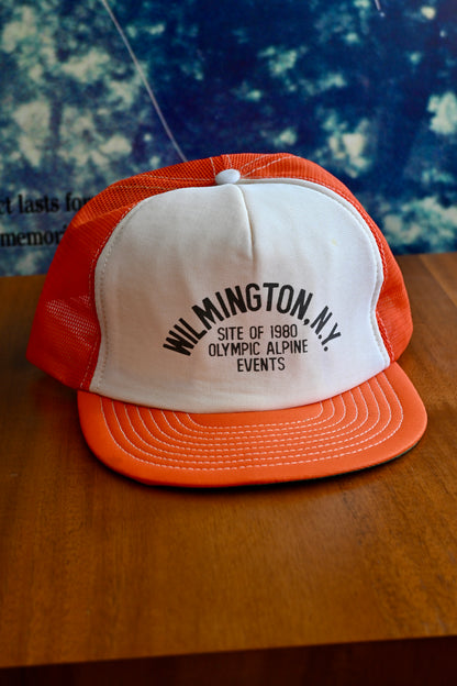 Distressed 1980 Wilmington N.Y. - Olympic Alpine Events Trucker