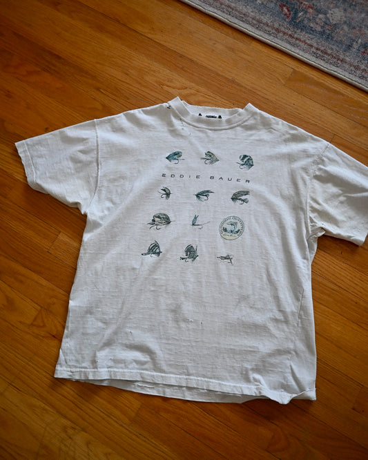 Distressed Eddie Bauer Fly Fishing Tee - XL