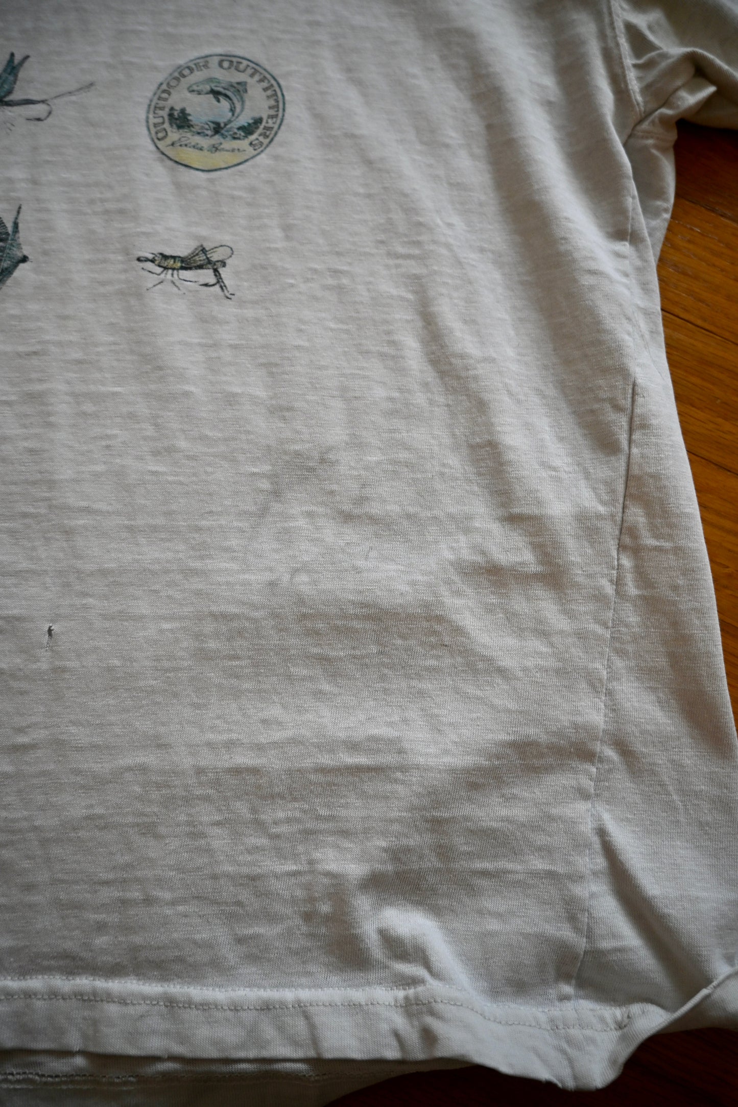 Distressed Eddie Bauer Fly Fishing Tee - XL