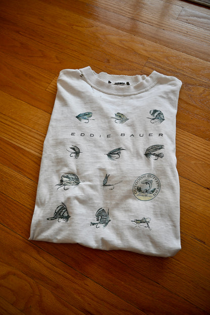 Distressed Eddie Bauer Fly Fishing Tee - XL