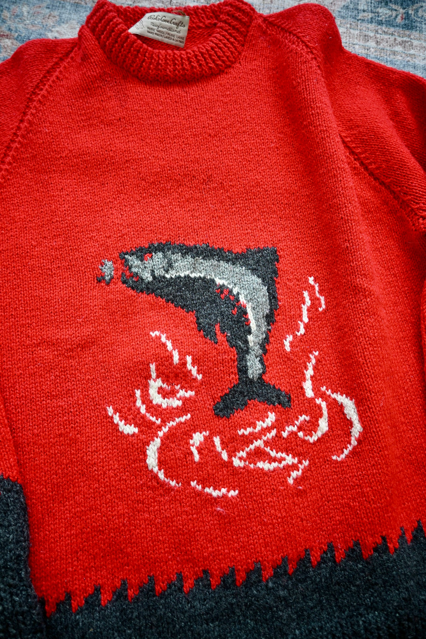 Jumping Trout Pure Wool Sweater - XL