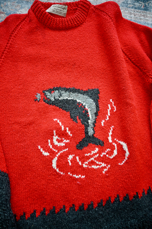 Jumping Trout Pure Wool Sweater - XL