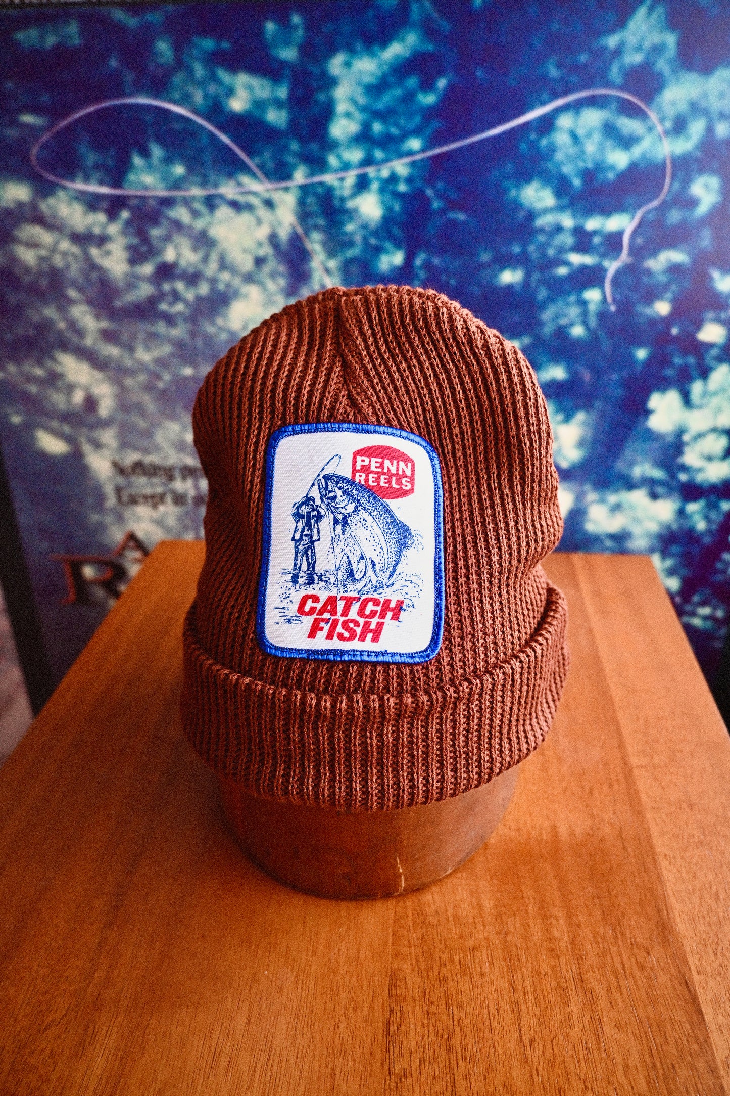 Vintage Penn Reels Patch Beanie