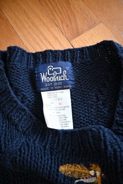 Vintage Woolrich Fly Fishing Wool Sweater - M