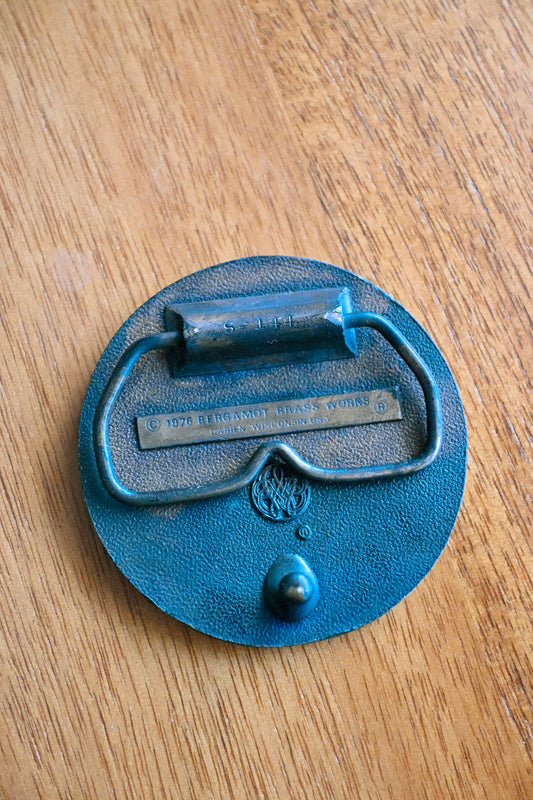 1976 Bergamot Brass Works Angler Belt Buckle