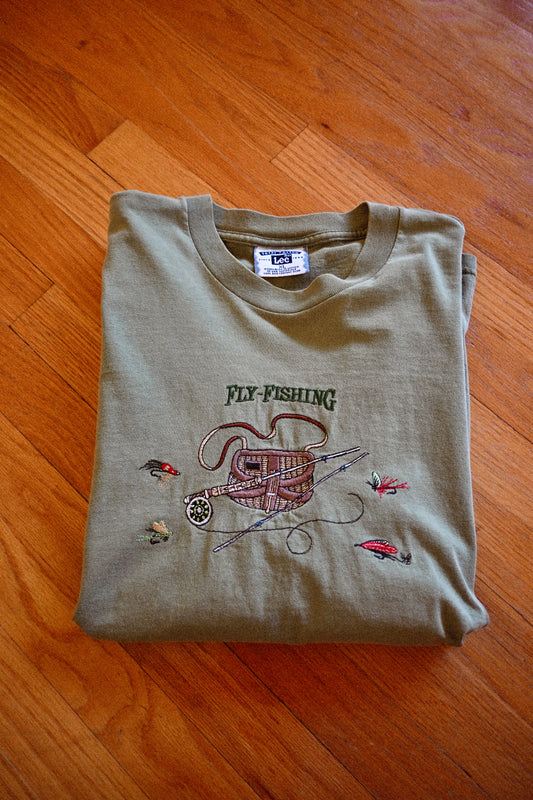 Lee Fly Fishing Embroidered T - XL