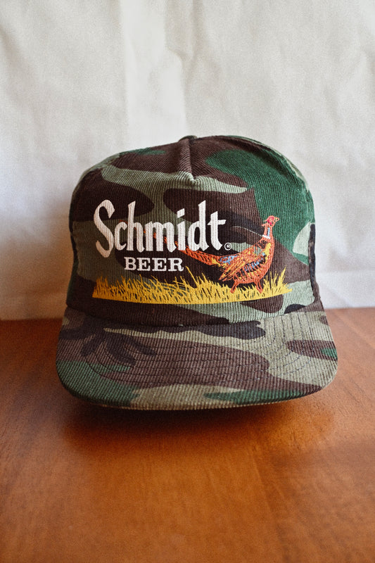 Vintage Schmidt Beer Pheasant Camo Snapback