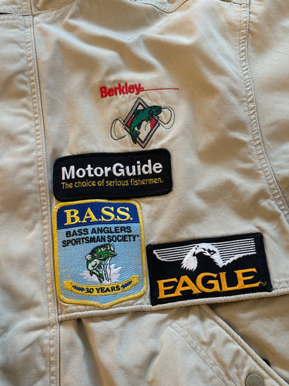 Distressed Fishing Patch Jacket - L
