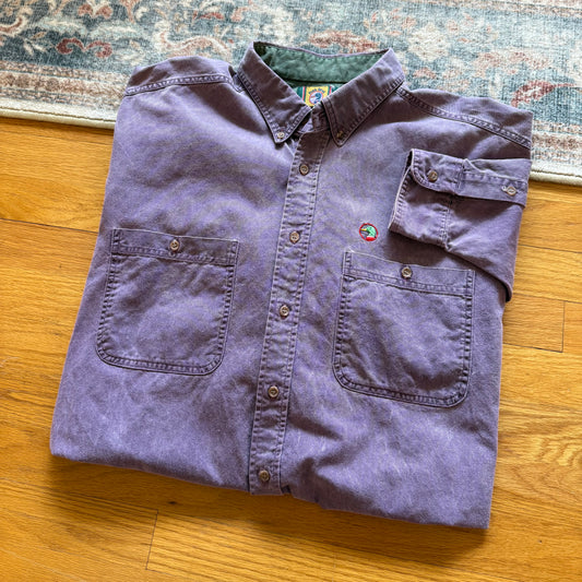 Heavily Faded Duck Head Canvas Shirt - L