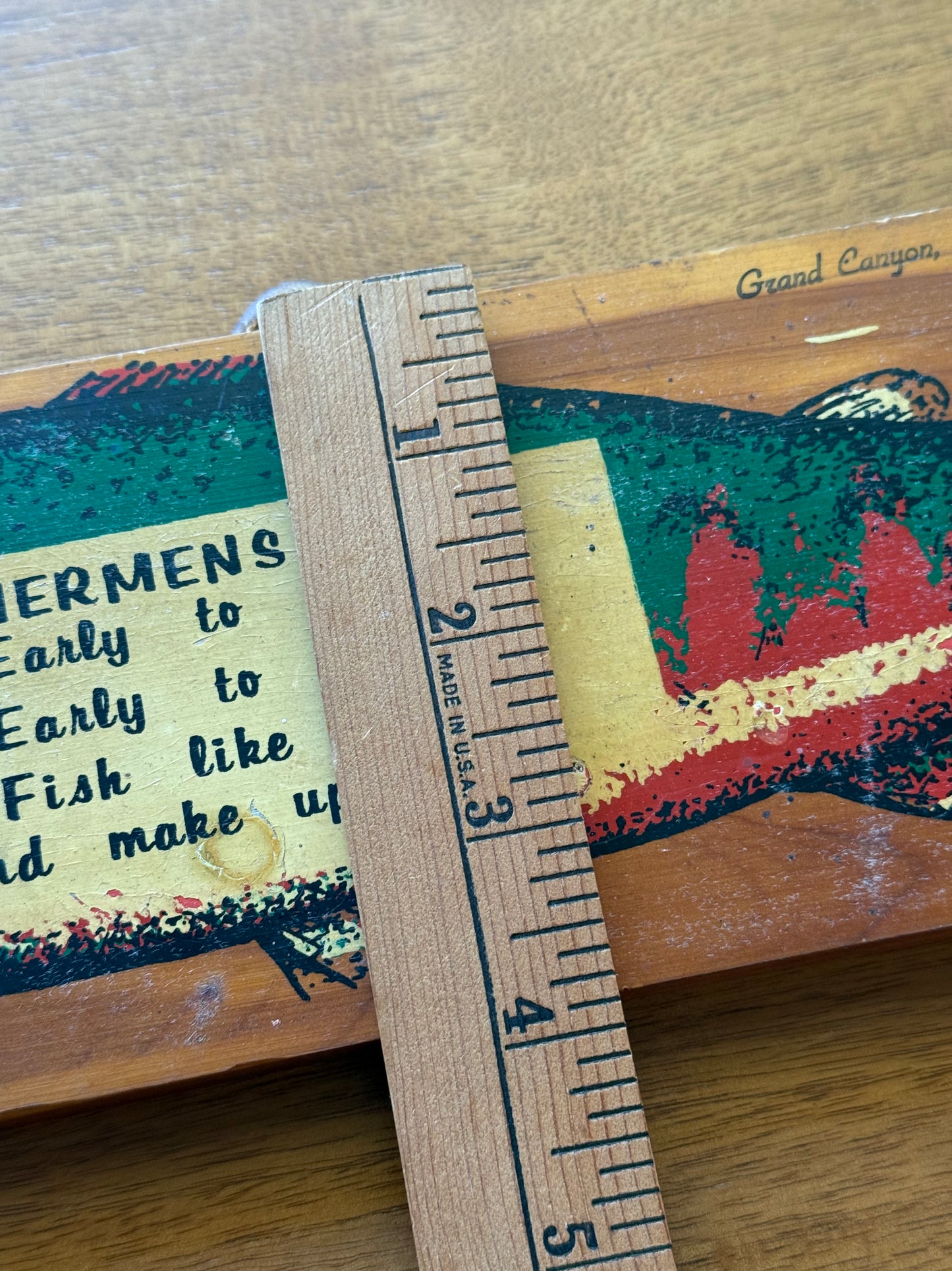 Fishermens Code Painted Cedar Sign - Grand Canyon