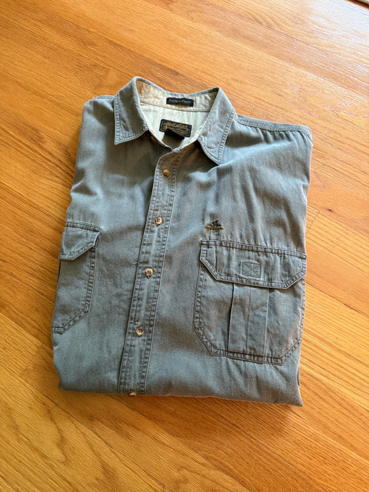 Eddie Bauer Twill Short Sleeve Shirt - L