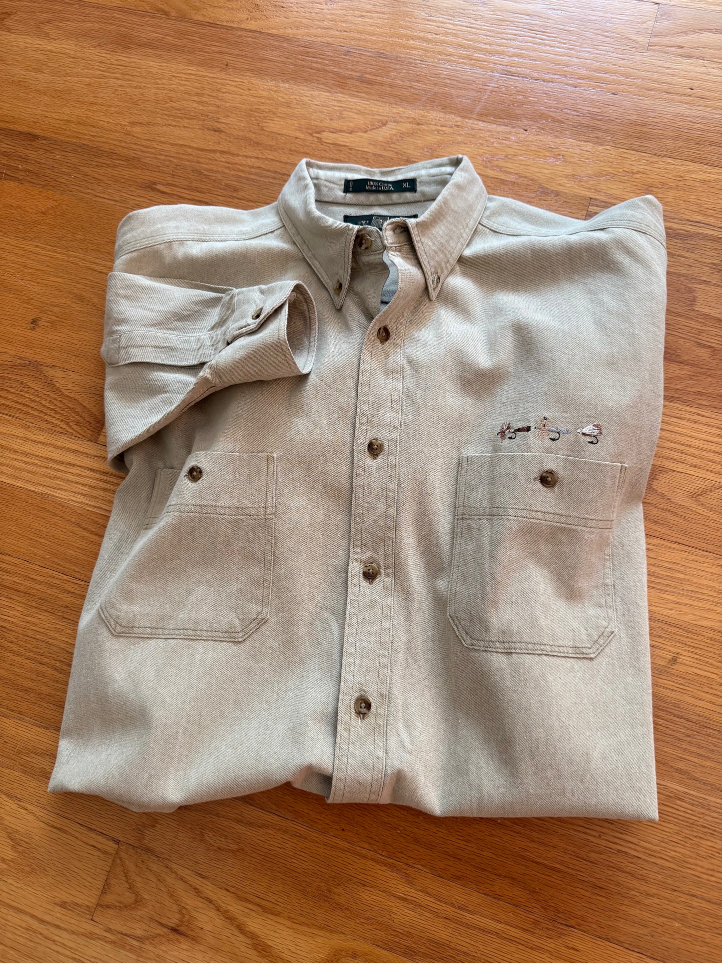 Vintage Orvis Twill Dry Fly Shirt - XL