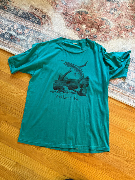 Distressed Weikert Penn Trout Shirt - M/L