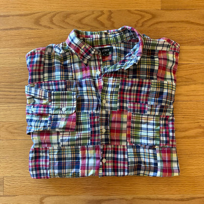 J Crew Madras Patchwork Shirt - XL