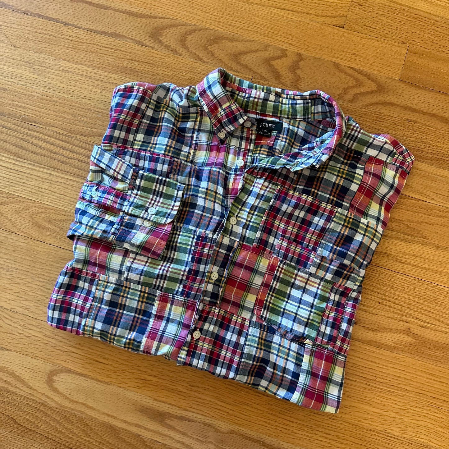 J Crew Madras Patchwork Shirt - XL