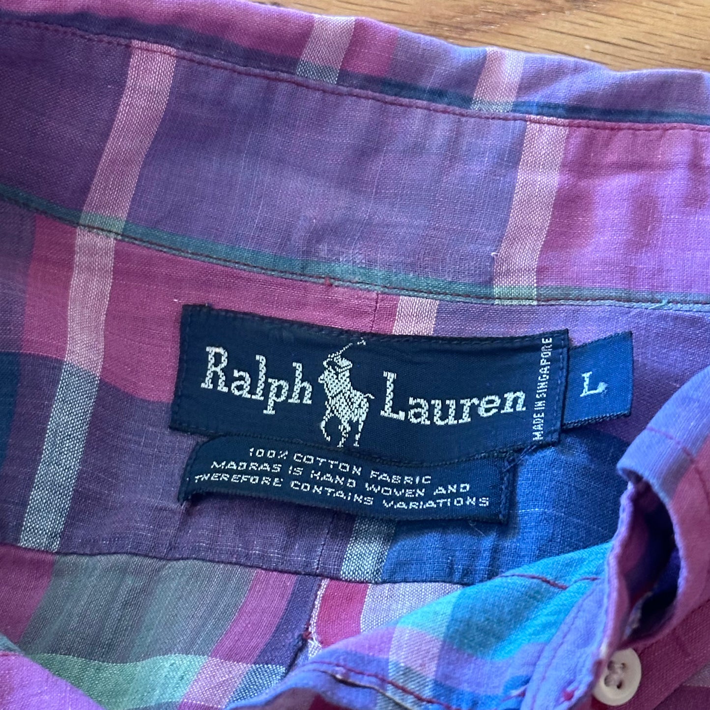 Vintage Ralph Lauren Madras Shirt - L