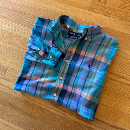 Vintage Ralph Lauren Plaid Madras Shirt - L