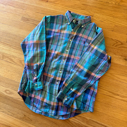 Vintage Ralph Lauren Plaid Madras Shirt - L