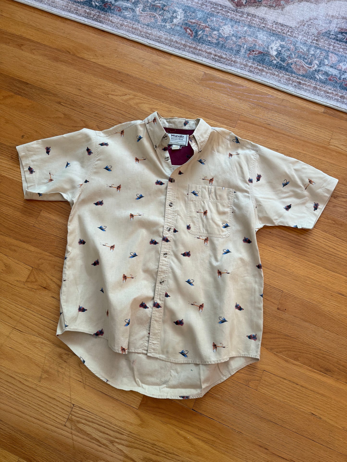 Vintage Wrangler Fly Fishing Button Up - XL