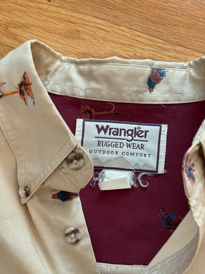 Vintage Wrangler Fly Fishing Button Up - XL