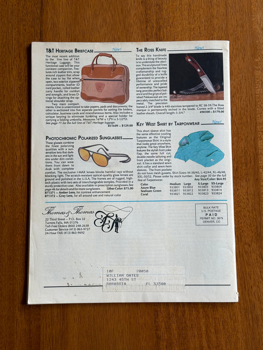 Thomas & Thomas Catalog 1990
