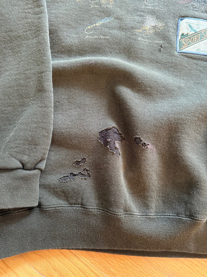 Distressed Vintage Eddie Bauer Fly Classics Sweater - L