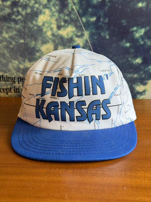 Kansas Fishin' River Map Hat