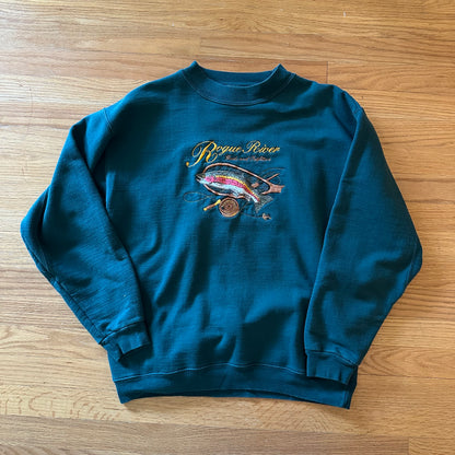 Headwaters Rogue River Embroidered Trout Sweatshirt - M