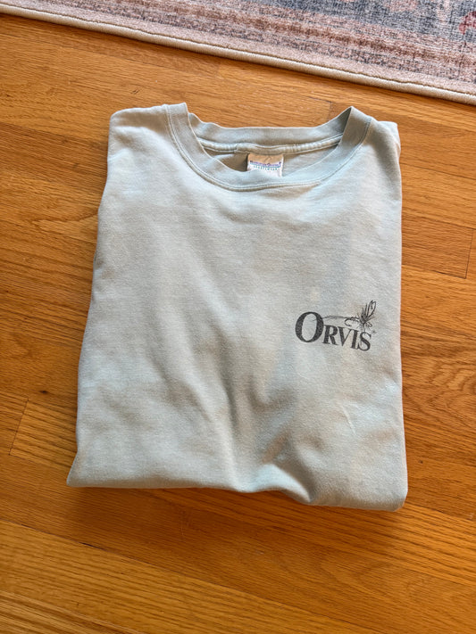 Distressed Vintage Orvis Harborside Graphics T - M
