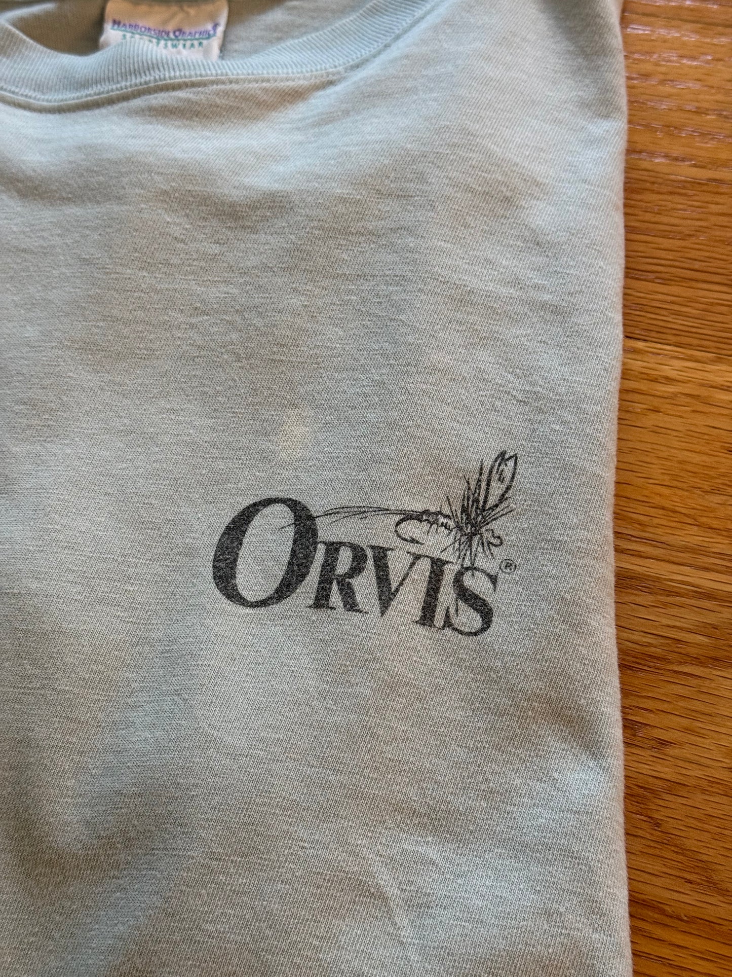 Distressed Vintage Orvis Harborside Graphics T - M