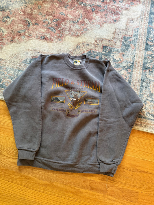Field & Stream Distressed Wild Life Buck Sweatshirt - XL