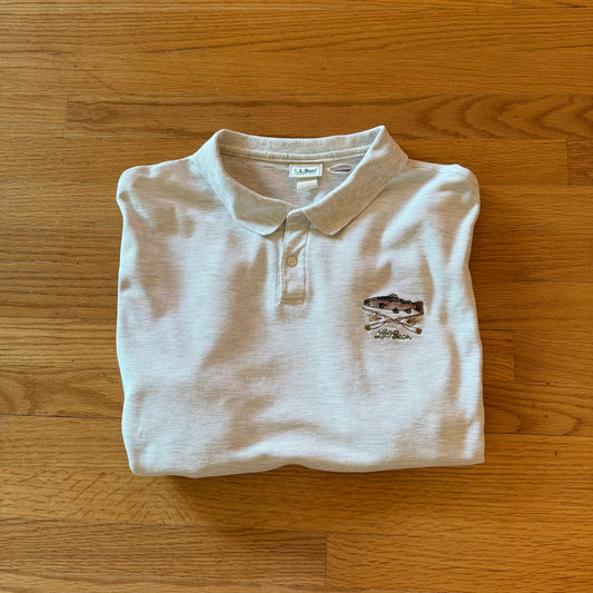 Distressed L.L.Bean Trout Embroidered Polo - L