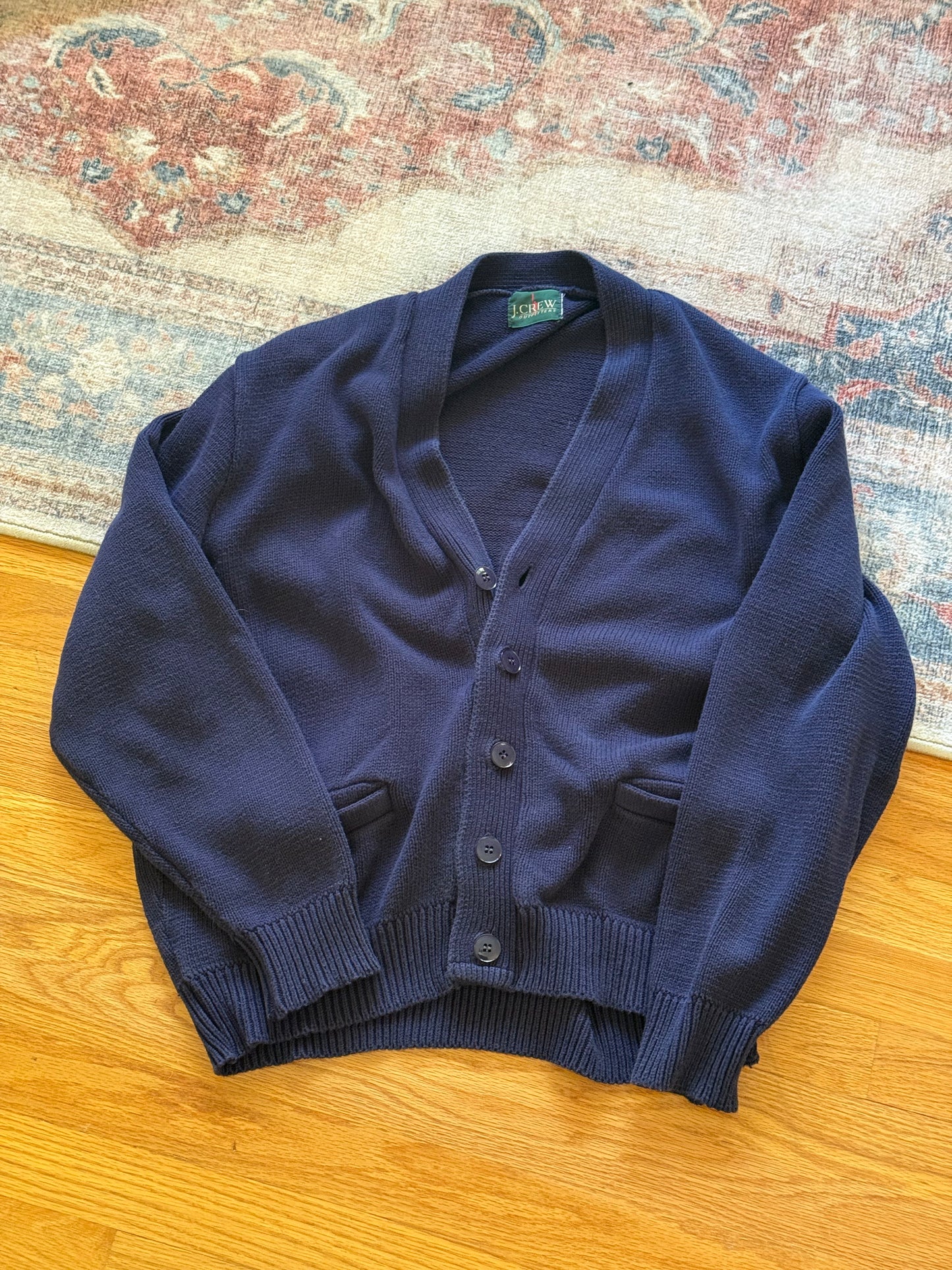 80s J.Crew Cotton Cardigan - L