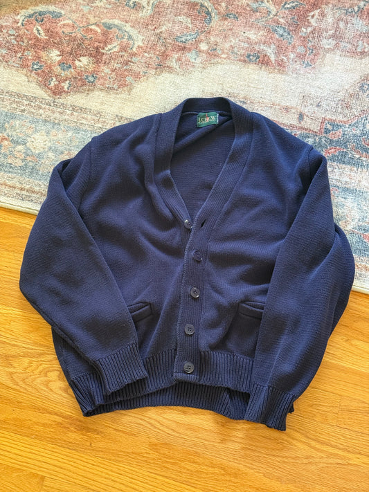 80s J.Crew Cotton Cardigan - L