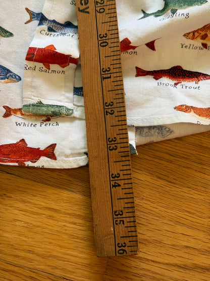 Vintage Orvis Fish All Over Shirt - XL