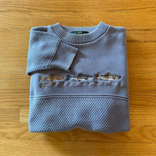 Vintage Orvis 3 Trout Sweater - L