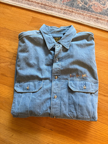 Eddie Bauer Denim Dry Fly Shirt - XL T