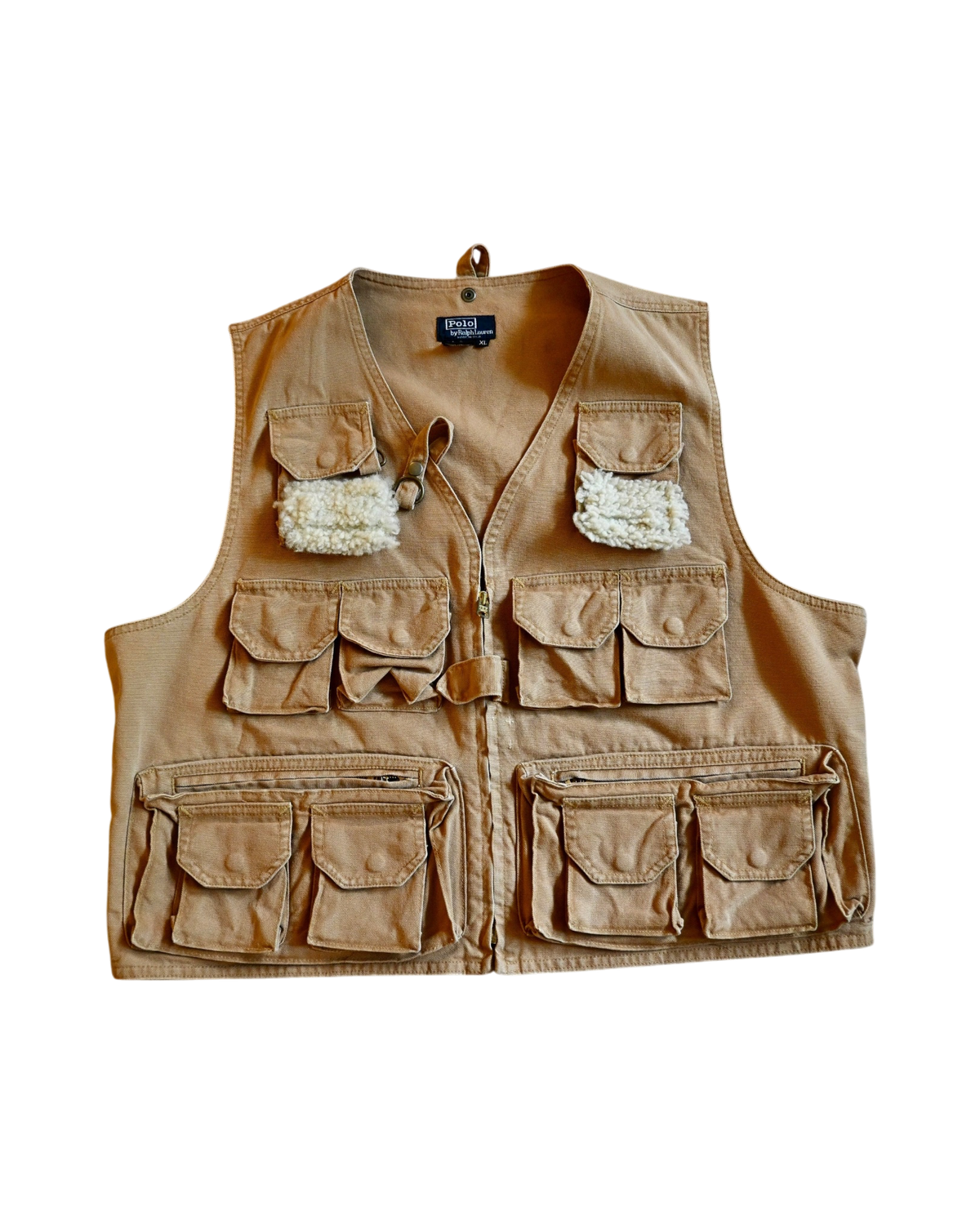 Made in USA Polo Ralph Lauren Canvas Fly Fishing Vest - XL