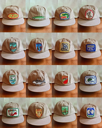 Vintage Tan Patch Caps