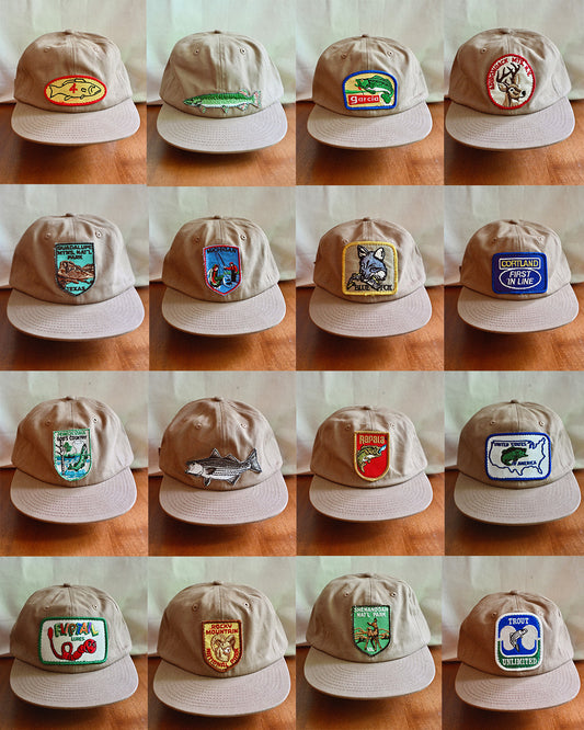 Vintage Tan Patch Caps